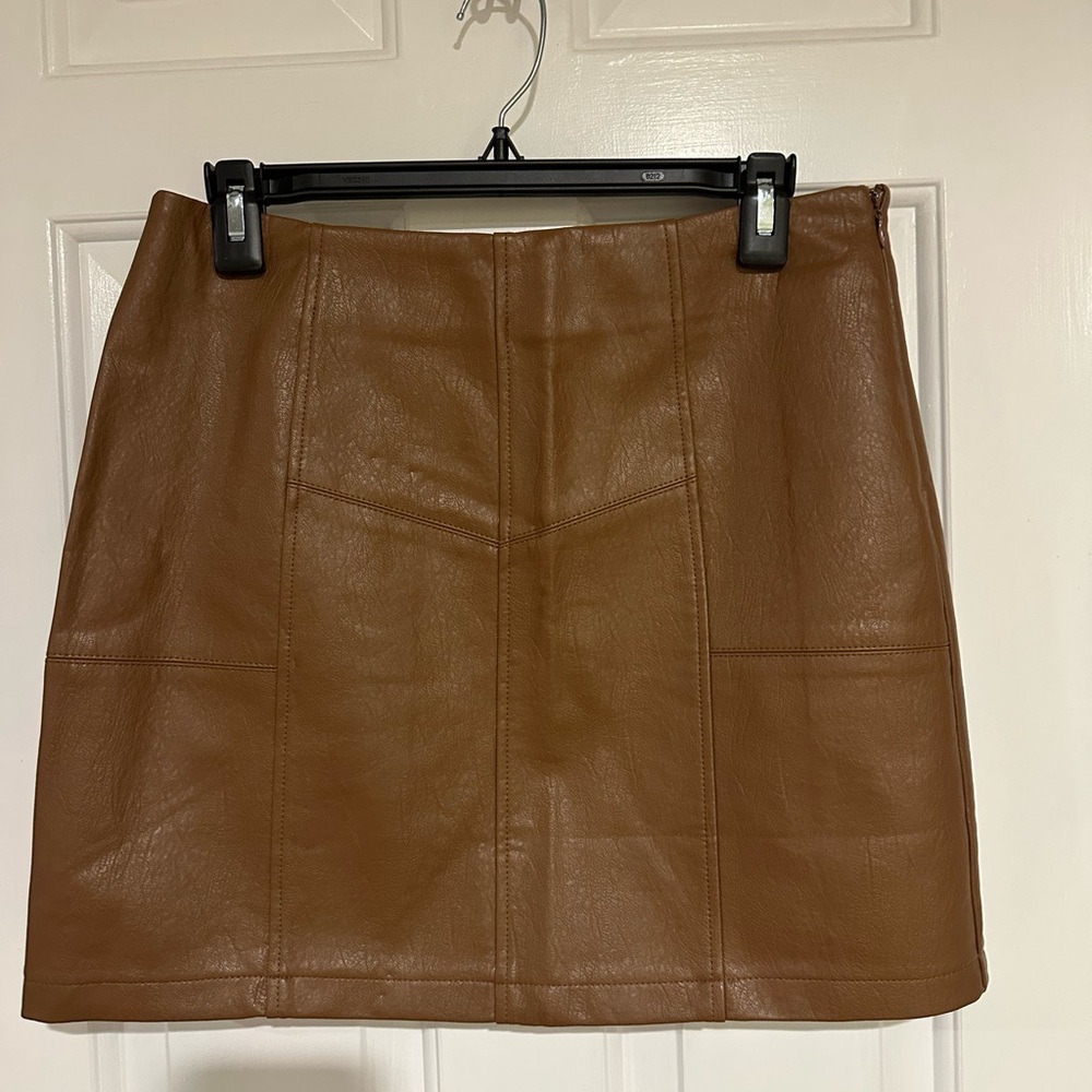 Blue Ivy leather skirt